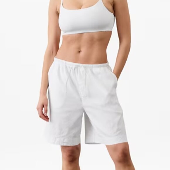 Athleta Paradise Mid Rise 8" Bermuda Short Bright White Size Large - Picture 1 of 8